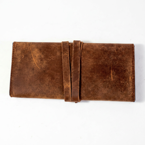 Estuche de Lápices Personalizable de Cuero Genuino Marrón de 18x9cm de Camelon Exports, Diseño Promocional para Niñas, Oficina, Mujeres, Escuela - Product Image 1