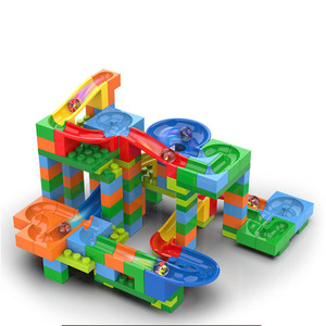 Juego de bloques de construcción de plástico ABS para niños, juguete educativo para armar carreras de canicas, DIY, 180 piezas - Product Image 2