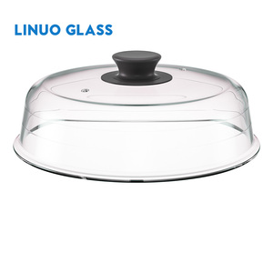 Coperchio Antispruzzi LINUO in Vetro Borosilicato di Alta Qualità, Riutilizzabile, Resistente al Calore, Adatto per Microonde, Congelatore e Lavastoviglie - Product Image 4