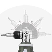 Destornillador telescópico 8 en 1 con trinquete, destornillador multibrocas, herramientas de reparación manual para electricistas, rotación de 180 grados