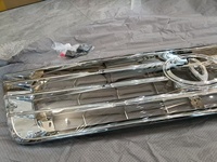 Calandre avant chromée pour bus Toyota Coaster, en plastique ABS chromé, avec emblème, pièces de rechange OEM
