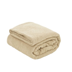 Manta de forro polar suave, manta de cama de felpa súper suave, peluda, acogedora y cálida para sofá cama, uso en todas las estaciones, camello - Product Image 1