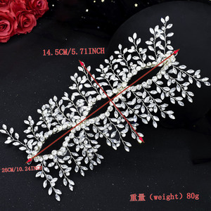 Serre-Têtes de Mariage Couronne Diadème en Cristal Faux Perles Strass Coiffe pour Demoiselles <span class=keywords><strong>d</strong></span>'<span class=keywords><strong>Honneur</strong></span> Fête de Mariage - Product Image 5