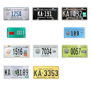 Placas de matrícula de las Islas Marshall Guinea personalizado en relieve en blanco sublimación coche placas de matrícula de aluminio - Product Image 6