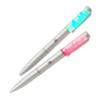 Nouveaux Produits En Gros Led Liquide Stylos À Bille Avec 3D Flotteur À L'intérieur En Métal Liquide Stylos Flottants Avec Led Lumière Stylo Flottant