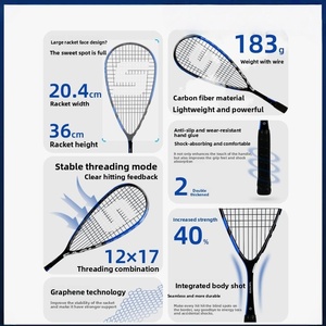 <span class=keywords><strong>Raquette</strong></span> de <span class=keywords><strong>squash</strong></span> SALYWEE en carbone composite monobloc pour l'entraînement professionnel et les compétitions - Product Image 3