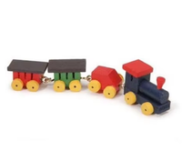 Train en bois avec des animaux de la ferme, cochon, vache, cheval, chèvre, jouet pour le premier anniversaire des enfants, cadeau de Noël