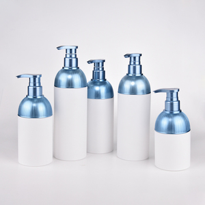 독특한 디자인 300 <span class=keywords><strong>500</strong></span> 1000ml 로션 펌프 용기, 액체 바디워시용 16oz 투명 흰색 PET 플라스틱 샴푸 용기 - Product Image 3
