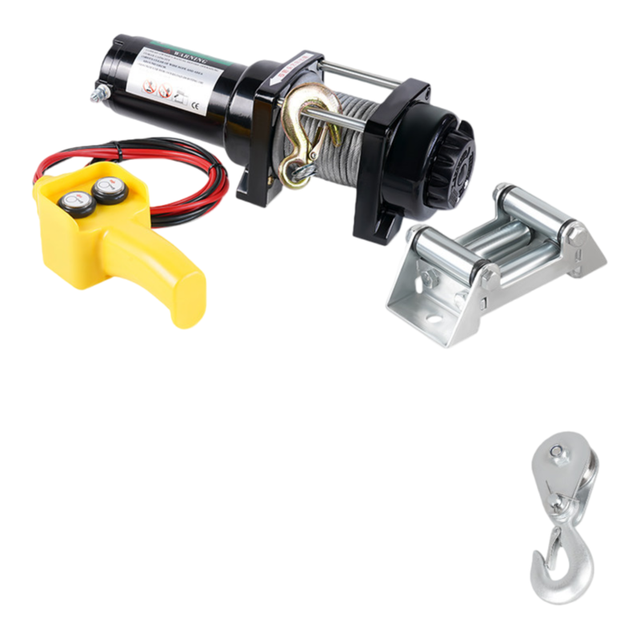 High Quality 12v 24v Electric Mini Cable Pulling Winch With Remote Control 2000-20000lb