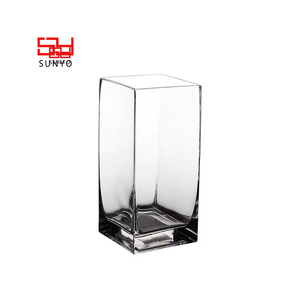 Sunyo <span class=keywords><strong>vase</strong></span> en verre cube cylindrique <span class=keywords><strong>carré</strong></span> en stock cristal design de bloc populaire de haute qualité personnalisé - Product Image 4