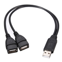 Câble répartiteur USB en Y, 1 mâle vers 2 femelles