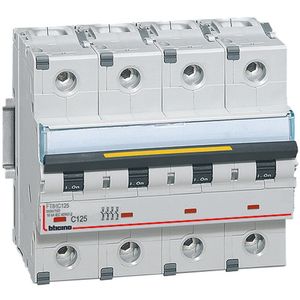 Interruptor Automático Modular Bticino FT84C125 4P 125A Curva C Montaje en Riel DIN - Product Image 1
