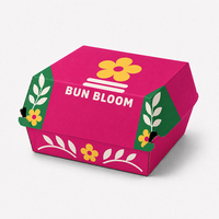 Boîtes d'emballage alimentaire colorées en gros d'usine, personnalisables en couleur et en taille, pour plats à emporter et restauration rapide