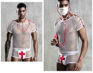 <span class=keywords><strong>Costume</strong></span> <span class=keywords><strong>da</strong></span> Dottore Sexy Bianco per Uomo, Uniforme Divertente e Provocante, Lingerie per Giochi <span class=keywords><strong>di</strong></span> Ruolo, Cosplay Sexy <span class=keywords><strong>da</strong></span> Dottore - Product Image 6