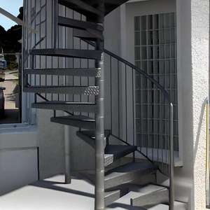 Escaliers en colimaçon préfabriqués en acier inoxydable de haute qualité Echelle extensible au design moderne pour usage intérieur et extérieur pour appartements - Product Image 2