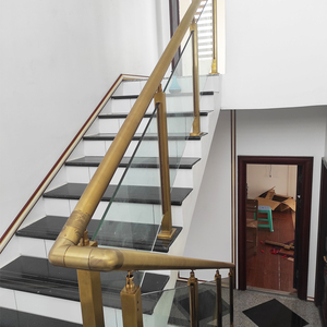 Kính chống gỉ lan can thép không gỉ vuông bài sàn cầu thang PVC lan can cho khách sạn căn hộ ban công tùy chỉnh thứ tự - Product Image 6