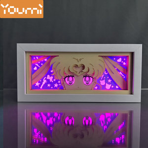 3D Anime Thủy Thủ Mặt Trăng Mắt Ánh Sáng Hộp Bóng Lightbox Manga LED Ánh Sáng Ban Đêm Phòng Ngủ Trang Trí Đèn Bàn Hoạt Hình Ánh Sáng Ban Đêm - Product Image 1