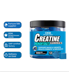 Creatine Monohydrate Gummy Candy Adult Sport Pre-Workout <strong>Supplement</strong> <strong>Muscle</strong> Growth Energy 30-39g Protein 120 Count 2 Gummies Dose - Product Image 1
