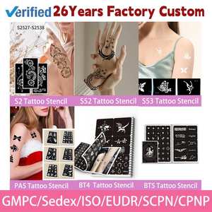 Autocollants de tatouage temporaire personnalisés en usine, pochoirs OEM, taille personnalisée, imperméables, design personnel, visage, main, corps, faux tatouage <span class=keywords><strong>Hanna</strong></span> - Product Image 5