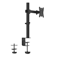 Support de Moniteur Réglable pour Bureau – Rehausseur de Moniteur à Fixation par Pince/Œillet – Bras de Moniteur Inclinable à 80 Degrés