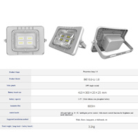 Lámpara Solar de Jardín, Farola Solar con Panel Solar Mono de 5v/20w, Reflector Solar