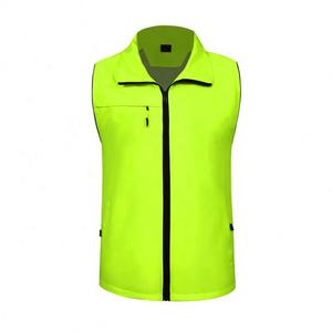 Chaleco de trabajo sin mangas de lona poliéster reversible personalizado al por mayor ropa de abrigo de verano transpirable con cualquier logotipo para trabajo voluntario - Product Image 1