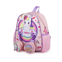 Ensemble de sacs à dos scolaires imperméables 4-en-1 super mignons et de bonne qualité en stock avec sac à déjeuner et trousse pour enfants