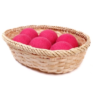 Balles à linge colorées en laine XL fait à la main, 1 pièce, gel pour le tissu naturel, rouge impérial organique, 1000 + charges, - Product Image 3