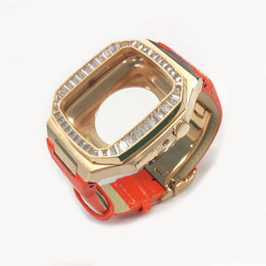 Funda de acero para reloj, <span class=keywords><strong>descuento</strong></span> de 44mm, con incrustación de piedra de cristal, Appl <span class=keywords><strong>Watch</strong></span>, 316L, para appll I <span class=keywords><strong>Watch</strong></span> 4/5/6 - Product Image 4