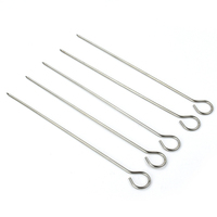 Support vertical en acier inoxydable pour brochettes, support à kebab avec brochettes, support de table pour brochettes de barbecue, support à viande suspendu avec assiette