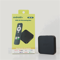 TV Box Android 10 ATV Allwinner H313 Quad Core 4K 2024 Económico con Control Remoto por Voz BT 2G 16G