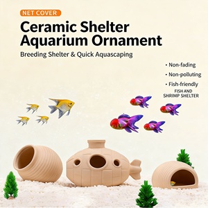 Cueva de Cerámica Premium para Acuario, Decoración para Pecera, Casa de Hongos sin Pintura, Forma Natural, Decoración para Peceras Pequeñas - Product Image 6
