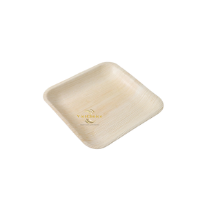 Assiette en feuille de palmier de style biologique, sans produits chimiques, jetable - Product Image 2