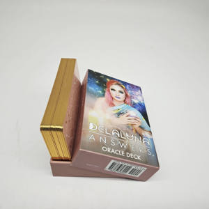 Jeu de cartes de tarot de haute qualité avec bordure dorée, impression couleur intégrale personnalisée, astrologie, <span class=keywords><strong>oracle</strong></span>, avec boîte - Product Image 6