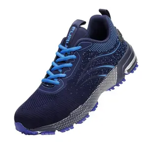 JIANKUN CE + ASTM sepatu keselamatan, sneaker kerja penutup jari kaki baja tahan aus EVA + TPR tahan panas/musim gugur - Product Image 1