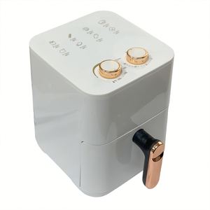 Friteuse à air 4L 800W à commande mécanique très économique avec 2 boutons, poignée amovible en plastique pour usage en cuisine - Product Image 2