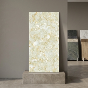 Azulejos de Porcelana Brillante con Efecto Mármol Verde Alexina, 24x48 Pulgadas, Colección Premium de Superficies de Cerámica para Pisos - Product Image 4