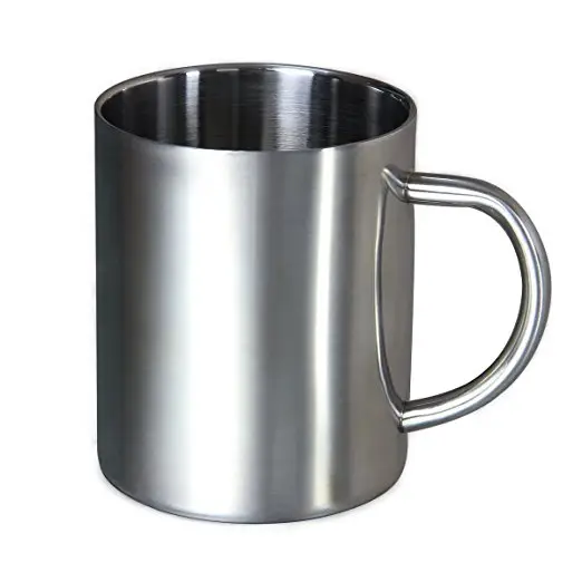 Paslanmaz çelik çift duvarlı kupalar 100% BPA Free 15oz Metal kahve kupa yalıtımlı fincan kolları ile içecekler sıcak tutmak veya soğuk uzun