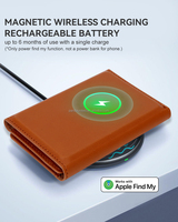 Cartera MagSafe Compatible con la Red Buscar de Apple con el Soporte Magnético Más Fuerte y Rastreador para iPhone con 6 Ranuras para Tarjetas