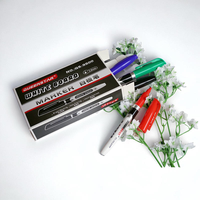 Marqueur effaçable à sec Queenstar QS-9500, 4 couleurs, pointe ronde, pour tableau blanc, idéal pour la salle de classe et les fournitures de bureau
