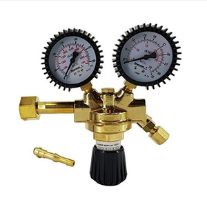 Régulateur de pression à double jauge 1/4 pouce tout en cuivre pour oxygène, azote, CO2, usage industriel haute pression WQ-01 - Product Image 5