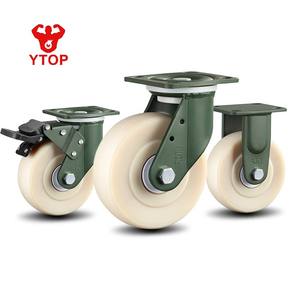 Hersteller von Lenkrollen Nylon Rollen YTOP Heavy <span class=keywords><strong>Duty</strong></span> <span class=keywords><strong>Caster</strong></span> Wheels branco Rodas Giratórias Rodas industriais - Product Image 1