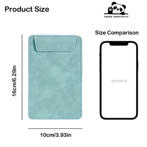 Porte-argent de restaurant en cuir PU avec logo personnalisé de luxe, fermeture magnétique, clip et plaque unique, plusieurs couleurs, impression par gravure - Product Image 6