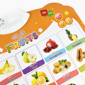 Máquinas Educativas para Niños, Póster Interactivo de Frutas con Sonidos en Árabe e Inglés, Juguete Bilingüe para Niños - Product Image 5