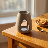 Quemador de Incienso Eléctrico de Cerámica Personalizado, Calentador de Cera para Aceites Aromáticos, Ecológico y Hecho a Mano