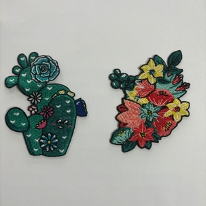 刺繍パッチ卸売在庫ありDIY衣服アクセサリーカスタムパッチ植物の葉雑草刺繍パッチアップリケ用 - Product Image 2