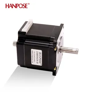 HANPOSE stepper motor steper cnc poros 8mm, 2,8a 126 N23 untuk aksesori printer 3D Nema motor stepper poros ganda