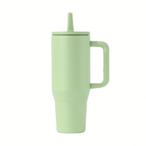 Vaso Térmico de Acero Inoxidable de 40oz con Asa y Popote, Resistente al Frío, Portátil, Personalizable, Ideal para Regalo - Product Image 4