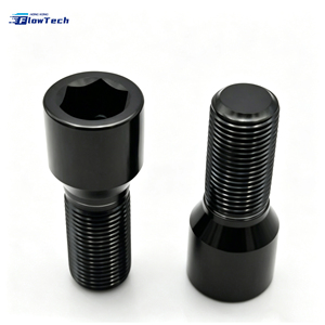 Tuercas de titanio para ruedas, juego de 20 piezas para BMW M12 M14 disponibles, acabado azul quemado, tuercas cónicas de carreras con hexágono interior. - Product Image 3