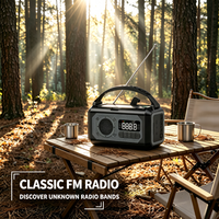 Lithium-Zellen Integriertes Tragbares Radio Wiederaufladbares Hochleistungs-Notfallradio für Camping und Senioren 10000mAh